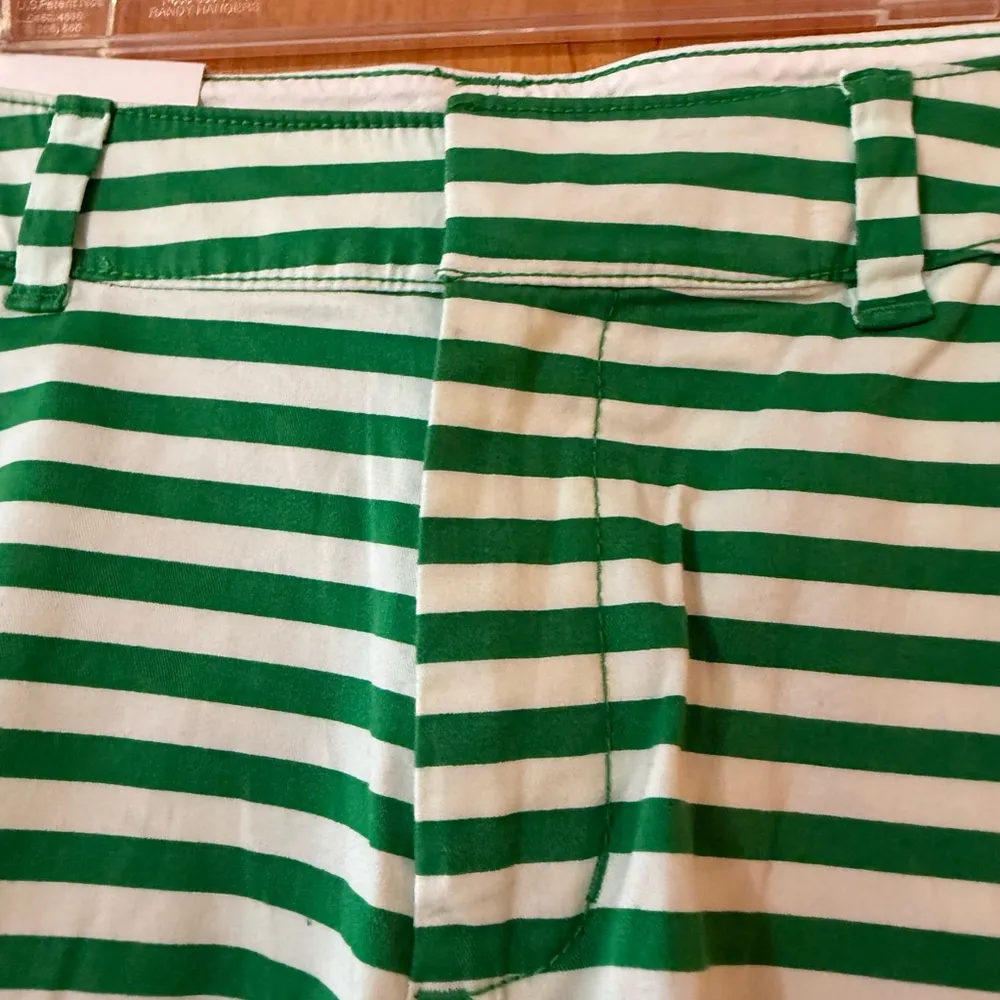 Old Navy Green White Striped Shorts Horizontal Stripes Summer Women’s NWT Size 4 - Image 4