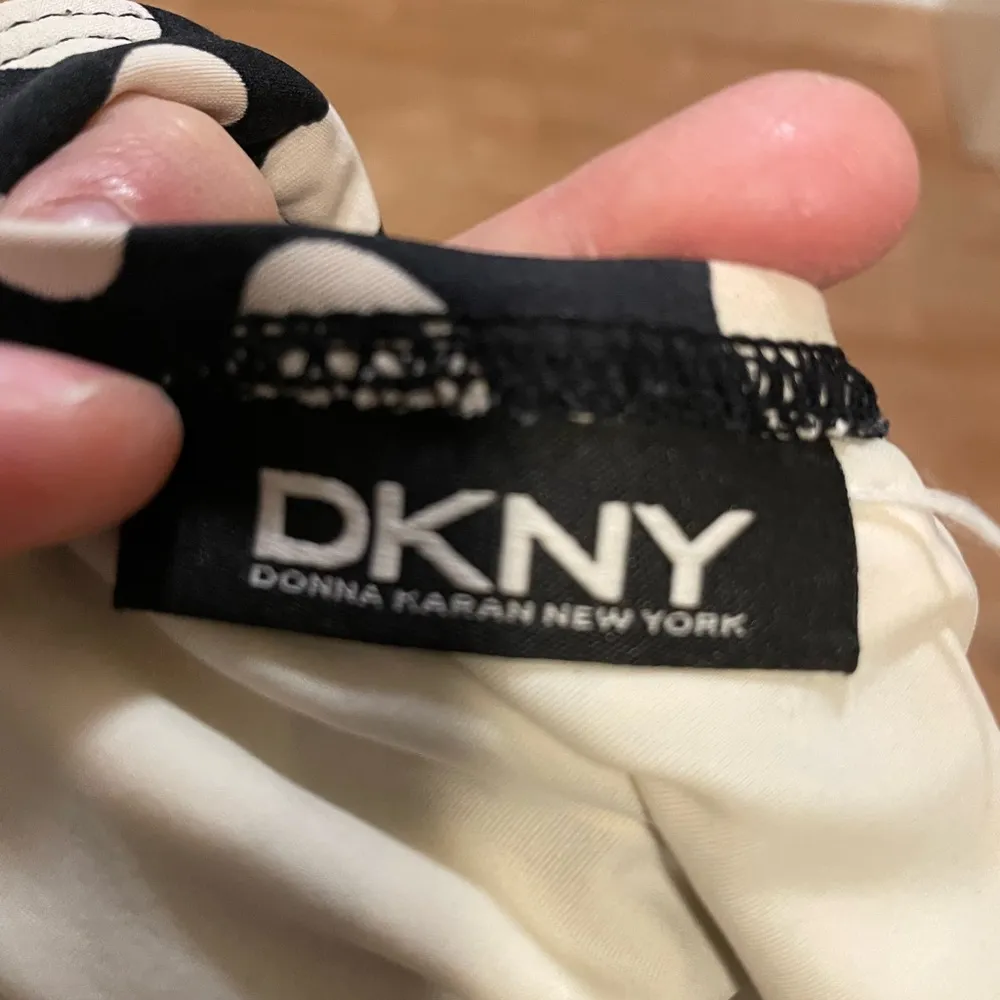 DKNY  Polka Dot Hipster Tie Strings Black White Gray Bikini Bottom Medium - Image 5