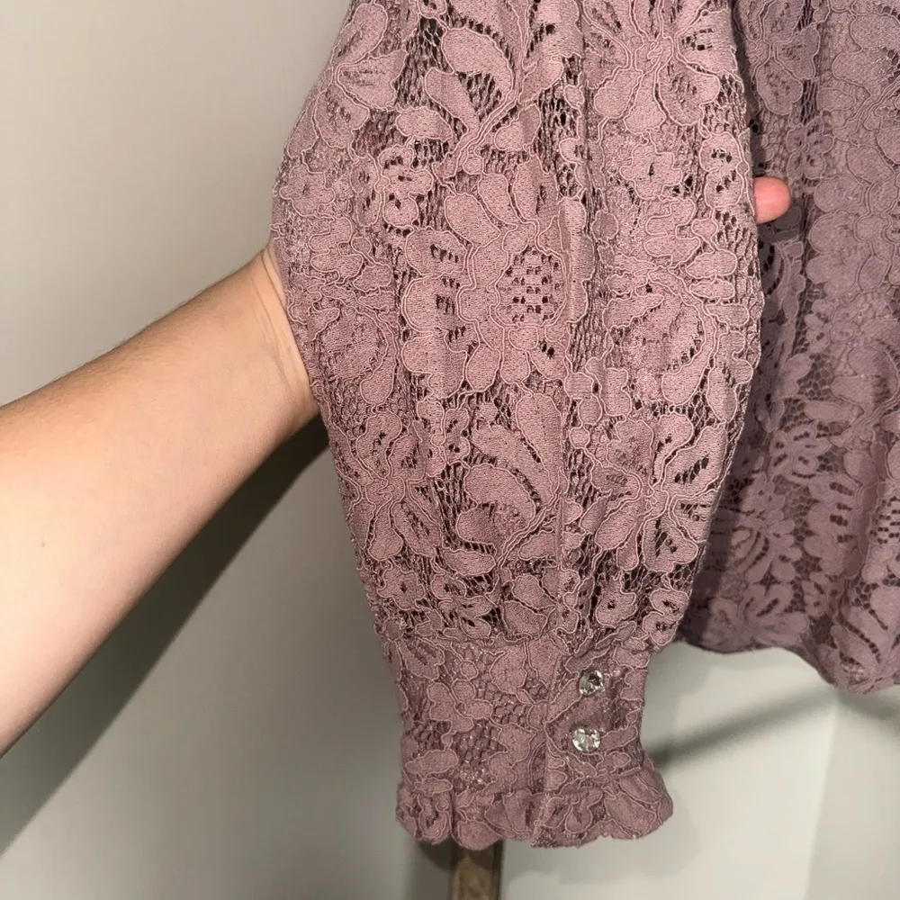 Cable & Gauge NWT Lace Blouse With Tank Top Liner Medium - Image 8