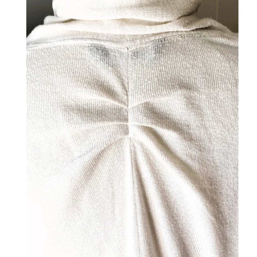 THE NORTH FACE Cream Waterfall Cardigan Thumbholes Open Sweater ~ Women's SMALL - Image 4