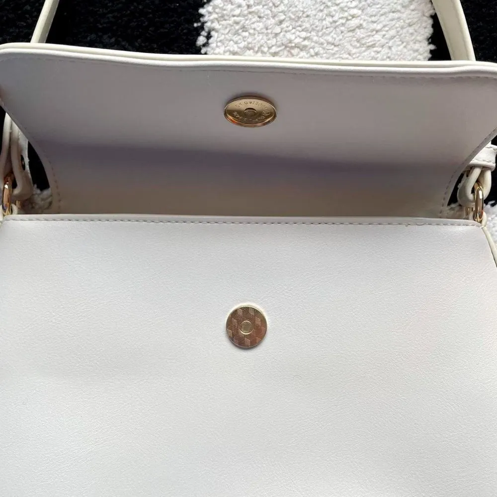 Cluci Vegan Leather White Hobo Shoulder Bag NWOT - Image 4