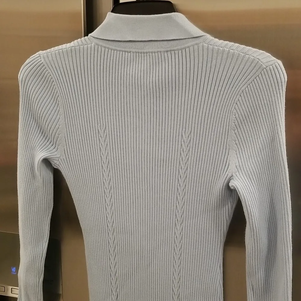 💕FAVORITE DAUGHTER💕 Lena Long Cardigan Baby Blue S NWT Ribbed Cotton Cashmere - Image 10