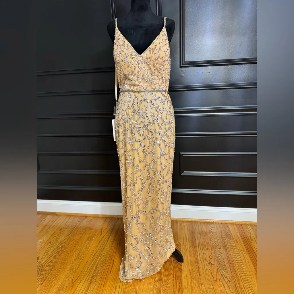 Mac Duggal 5481 Back Slit Sequin Dress - Image 4