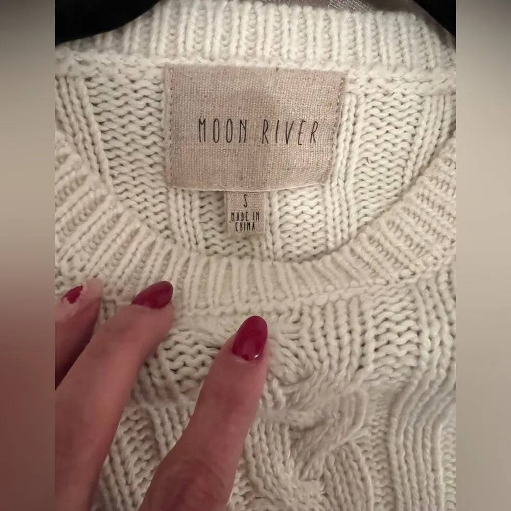 💥REDUCED💥Moon River Women's Long Sleeve Cable Sweater Dress, cream  small NWOT - Image 7