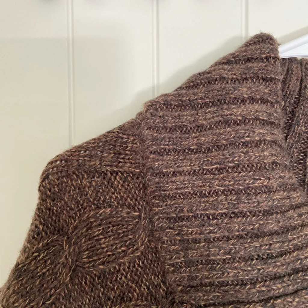 EUC | United States Sweaters women’s brown thick knit‎ acrylic collar sweater - Image 4