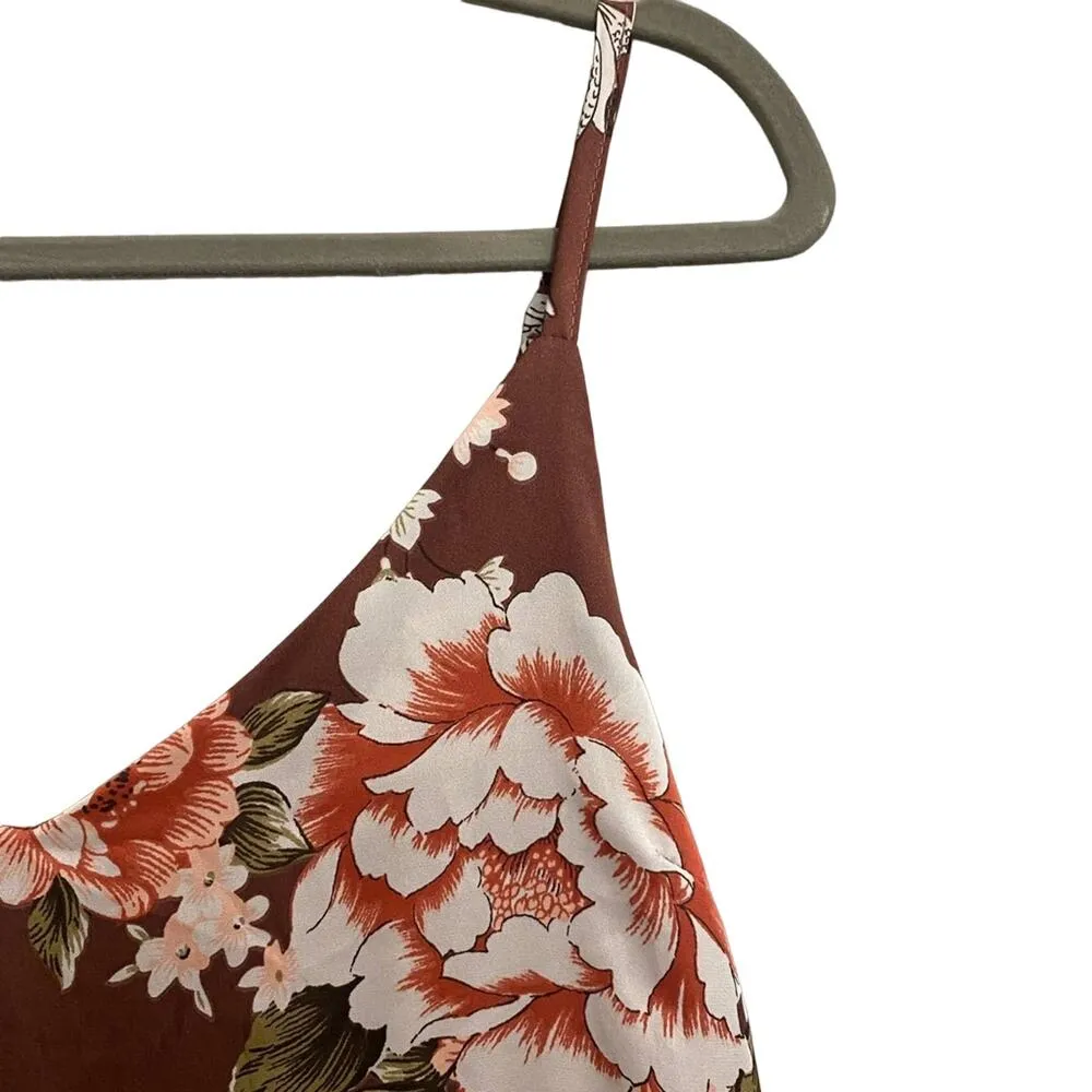 Honey Belle Satin Floral Camisole Mini Dress Sz M - Image 2