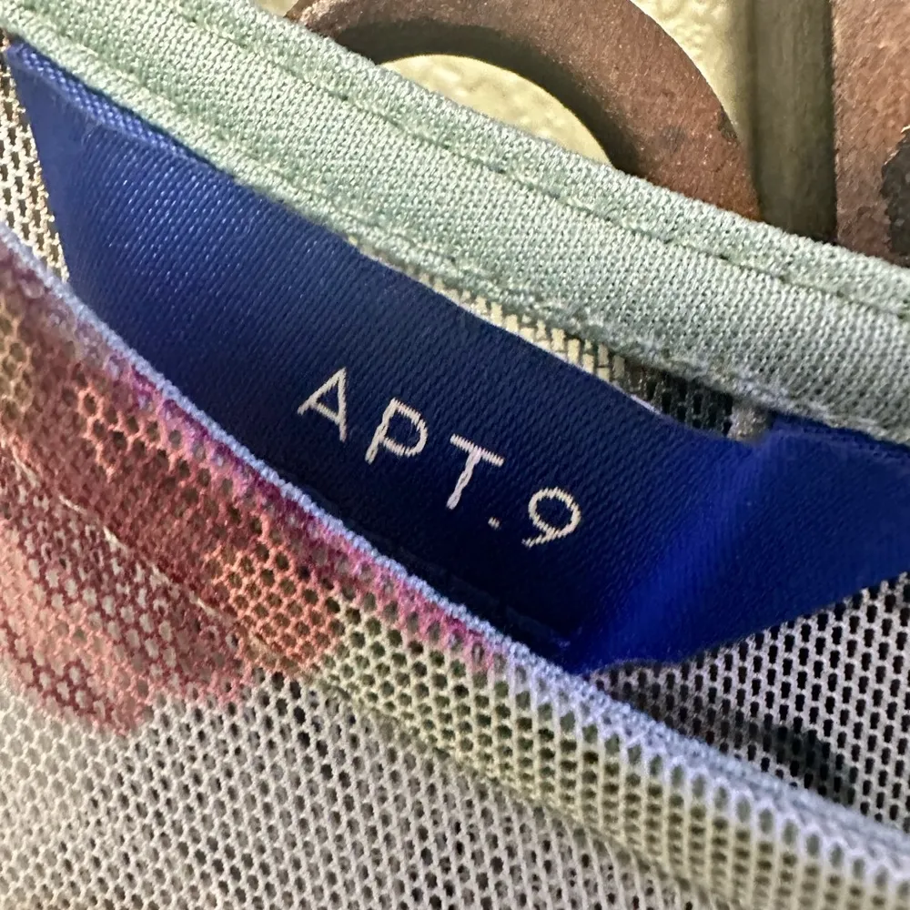 Apt. 9 sleeveless light green floral double layered tunic top - Image 4