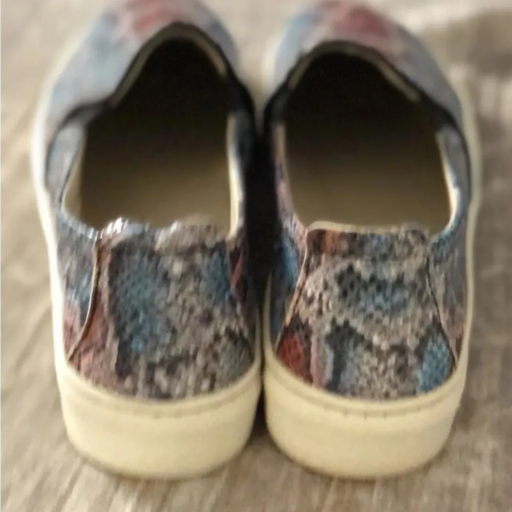 The Flexx size 9.5 blue & pink platform Python platform slip on sneaker leather - Image 8