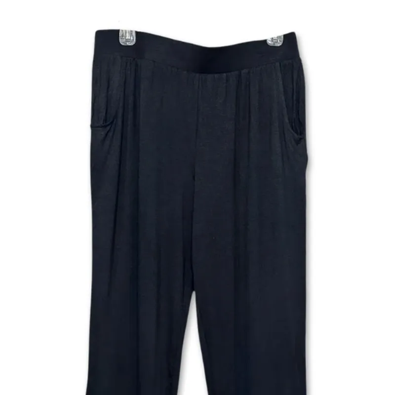 Blis Pants High Rise Pull On Cropped Length Stretch Yoga Black Women's US L NWOT Size L - Image 2