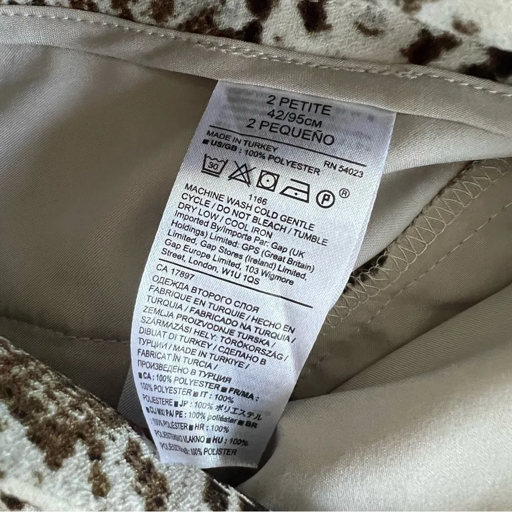 Banana Republic Wide Leg Career Pants Professional Snakeskin 2 Petite - Image 6