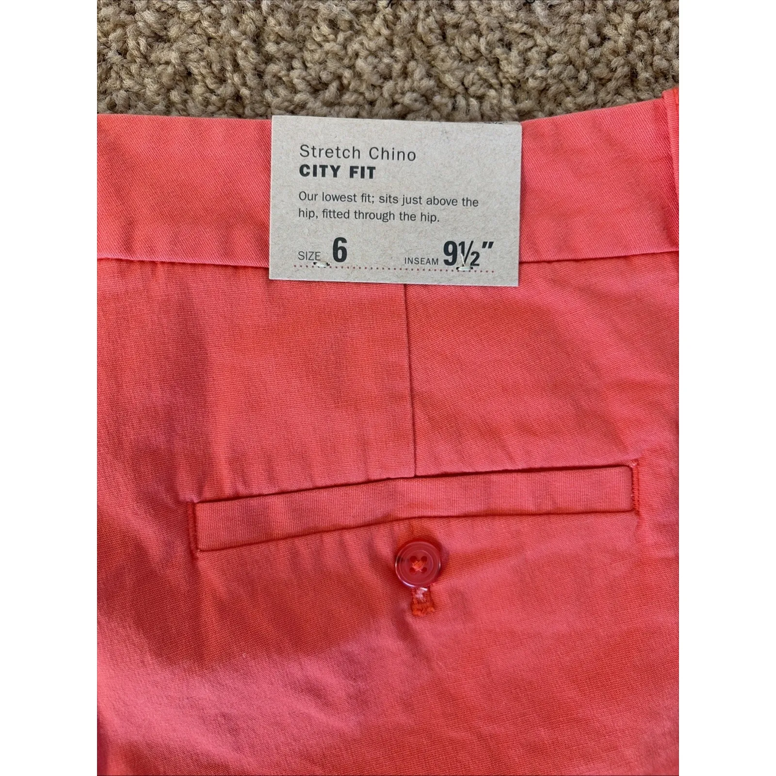 J Crew Factory 2012 Orange Poppy Cotton Stretch Bermuda‎ Shorts Womens 6 NEW NWT - Image 7