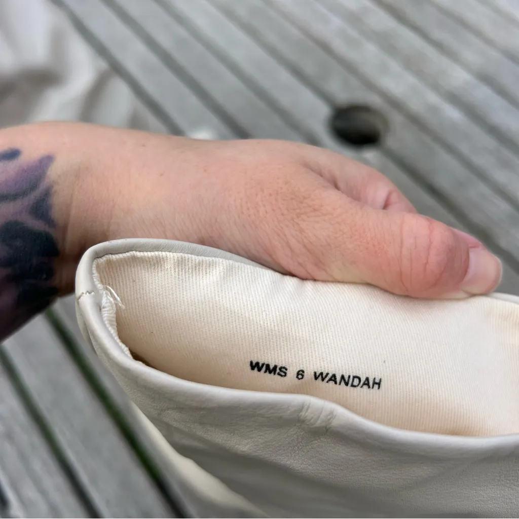 DV DOLCE‎ VITA Women's Wandah Slouch Dress tall Boots Ivory White size 6 - Image 10