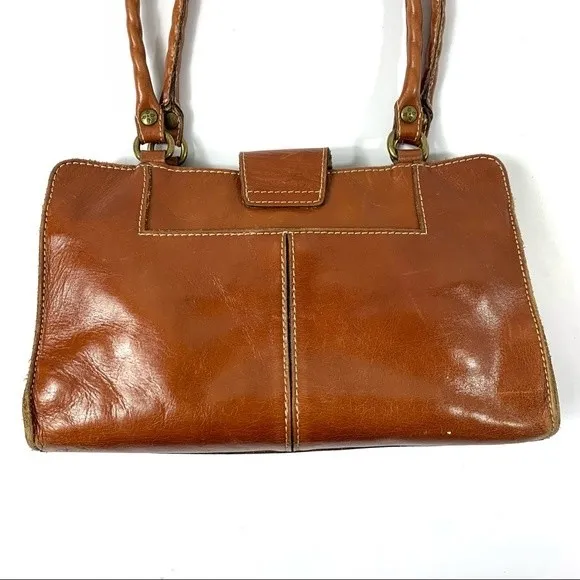 Patricia Nash  Brown Leather Floral‎ Hand Bag - Image 4