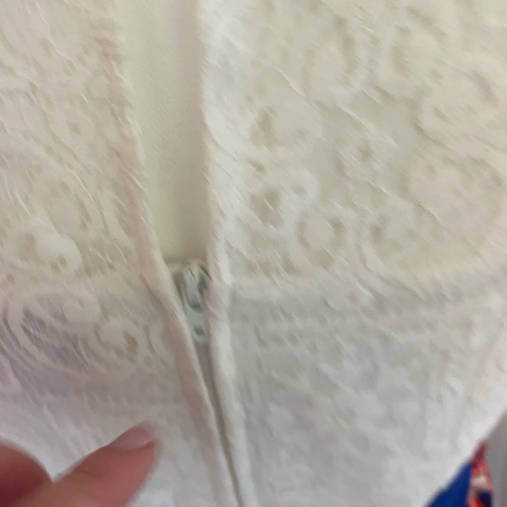 Bisou Bisou Lace Handkerchief Hem High Low Flowy Dress Size 10 - Image 5