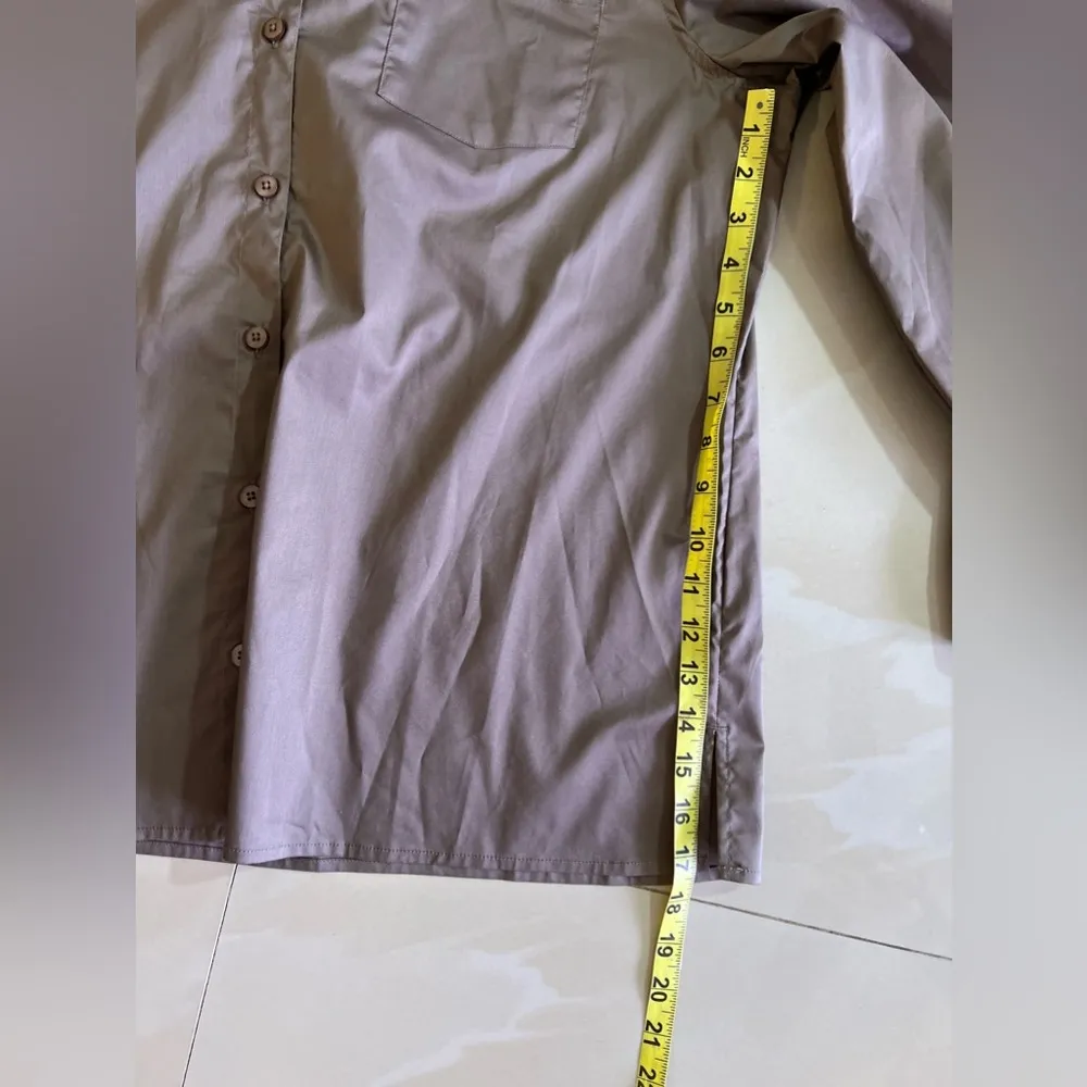 CHICO’S Dark Olive Green Women’s Plus Size 3 Blouse  Button Can Be Worn Folded - Image 6