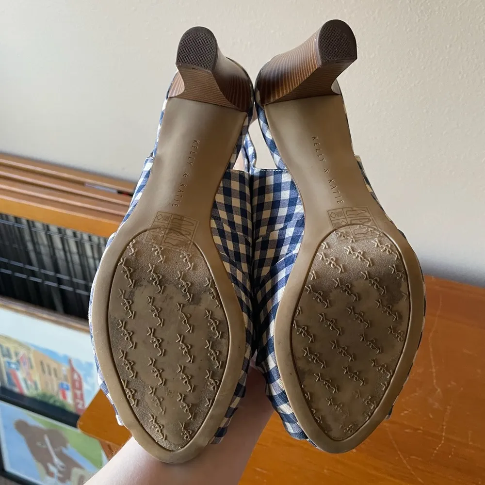 Kelly and Katie Delisa Plaid Peep Toe Heel - Image 6