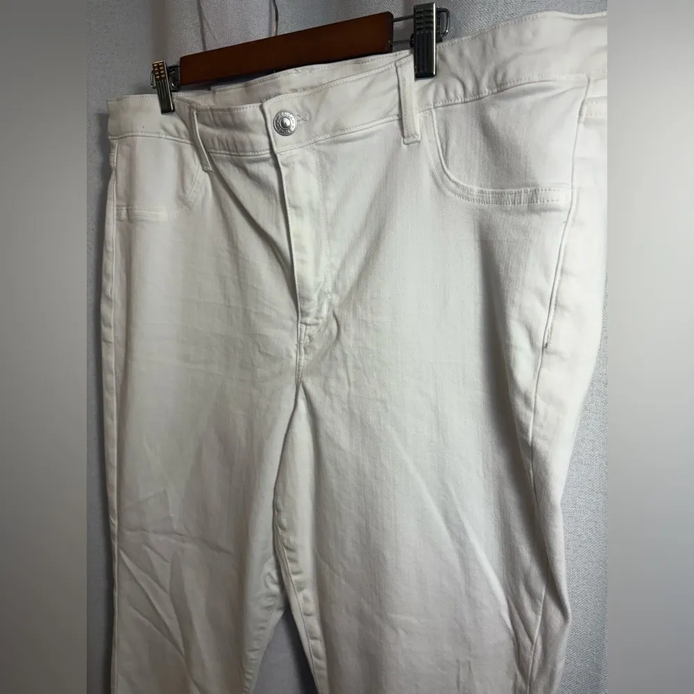 American Eagle Next Level High Rise White Jegging Jeans‎ Plus Size 22 0412 - Image 4
