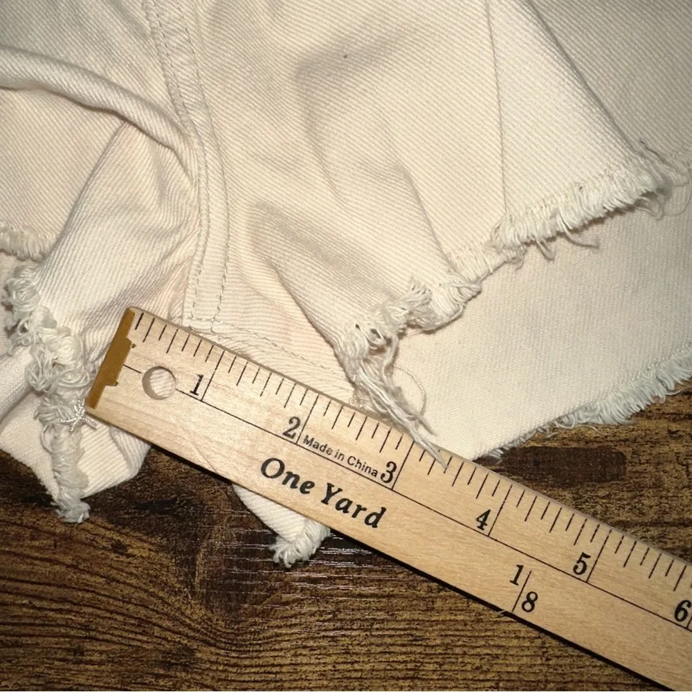 Amuse Society  Womens Shoreline Denim Woven Short‎ Size 24 Y2K Beach Frayed Hem - Image 8