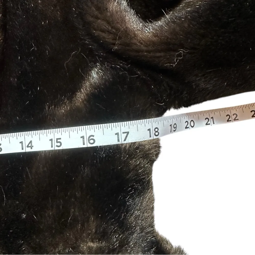 Vintage Brown Fur Cropped Coat Jacket Size M - Image 4