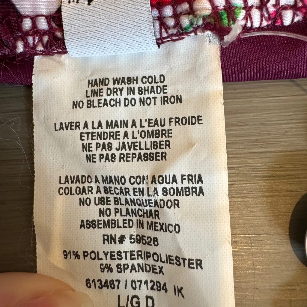 BECCASWIM MULTICOLOR BIKINI TOP.  NEW Large‎ - Image 5