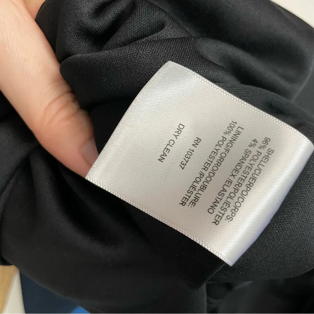 Dress Midi Maxi High Neck Pleated Lined Metallic Sparkle Gold Black - Image 10