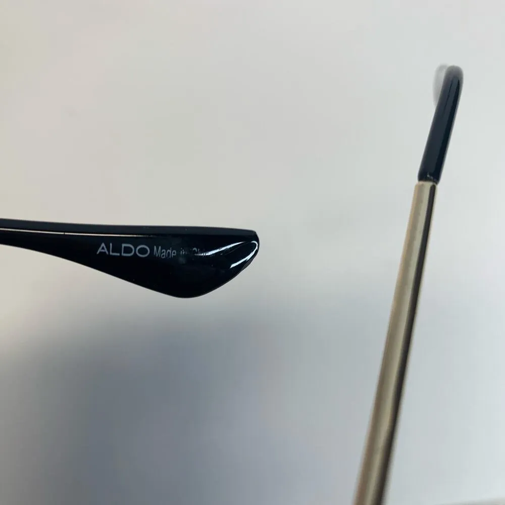 Aldo Brand Black Casual Glam Sunglasses Gold Metal - Image 2