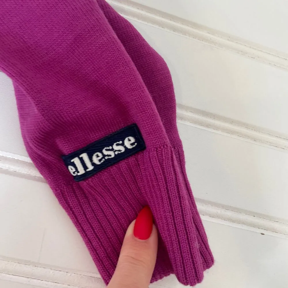 Ellesse Vintage Women’s Color Block Turtleneck Virgin Wool Pullover Sweater Sz M Purple Size M - Image 4