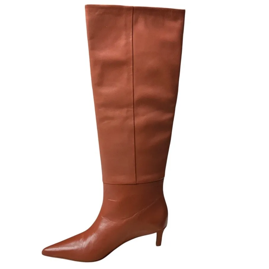 Seychelles Rose Leather Upper Soft Kitten Heel Pointed Toe Tall Boots Size 7 NWB - Image 4