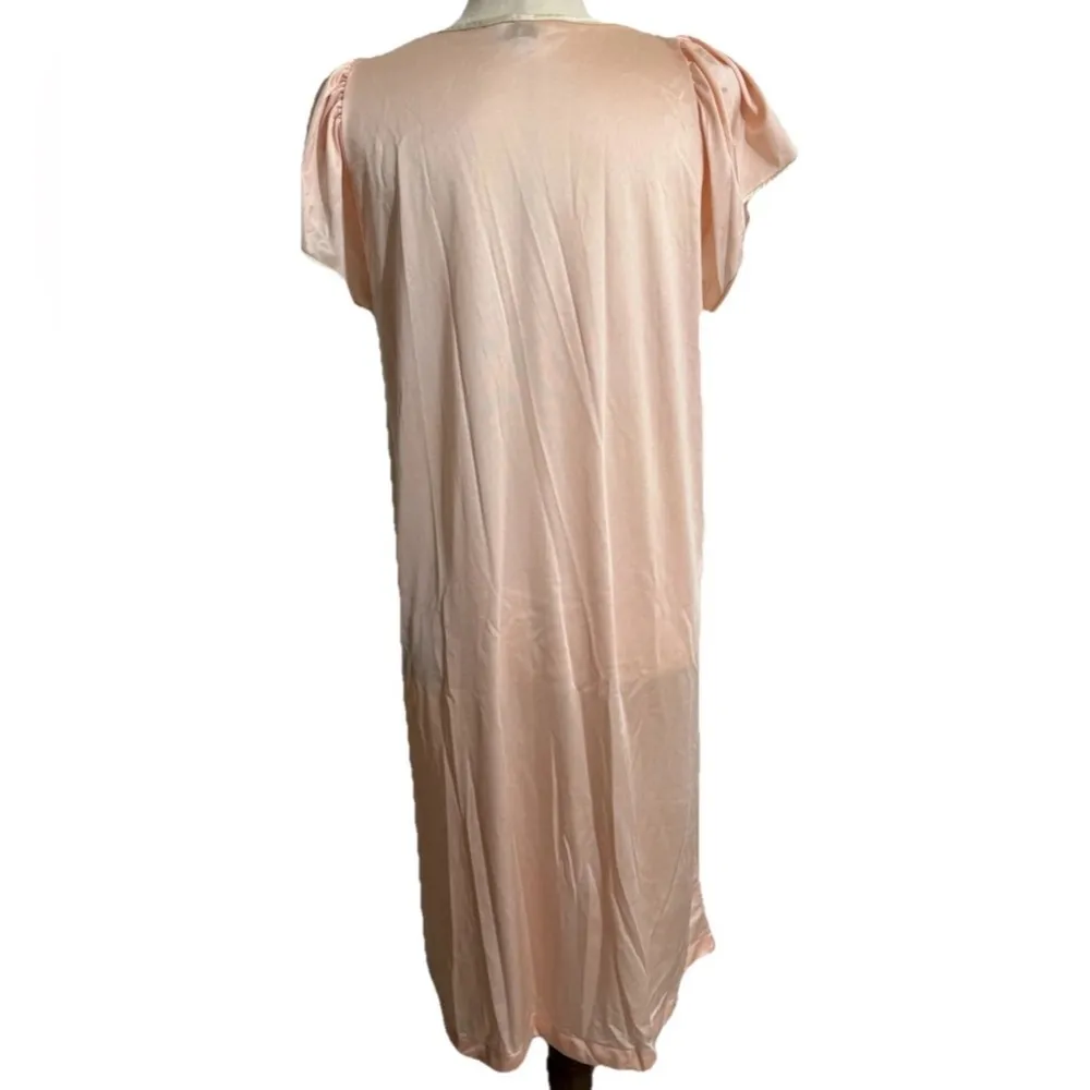 Vanity Fair Vintage Short Sleeve Nightgown Medium - Image 3