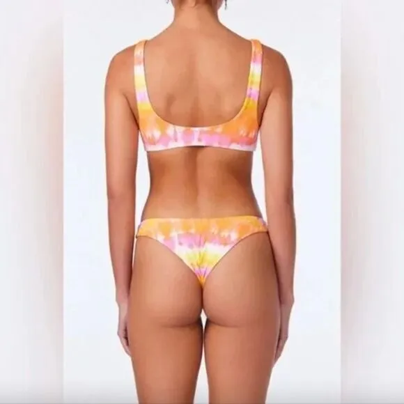 NEW Set! It’s now cool x free people tequila sunrise bikini, size Large Orange - Image 4