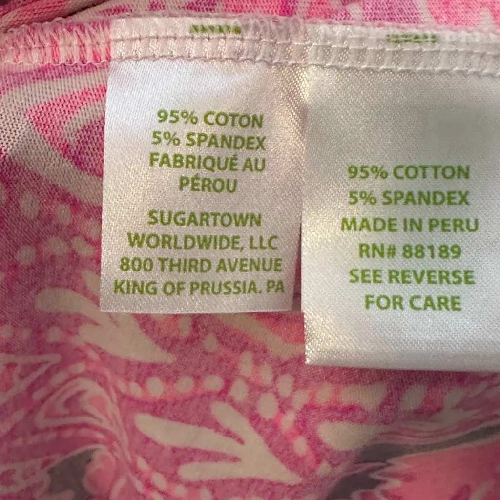 Lilly Pulitzer‎ Waverly Top Bright Navy Coco Safari Print Size XS Resort Preppy - Image 4