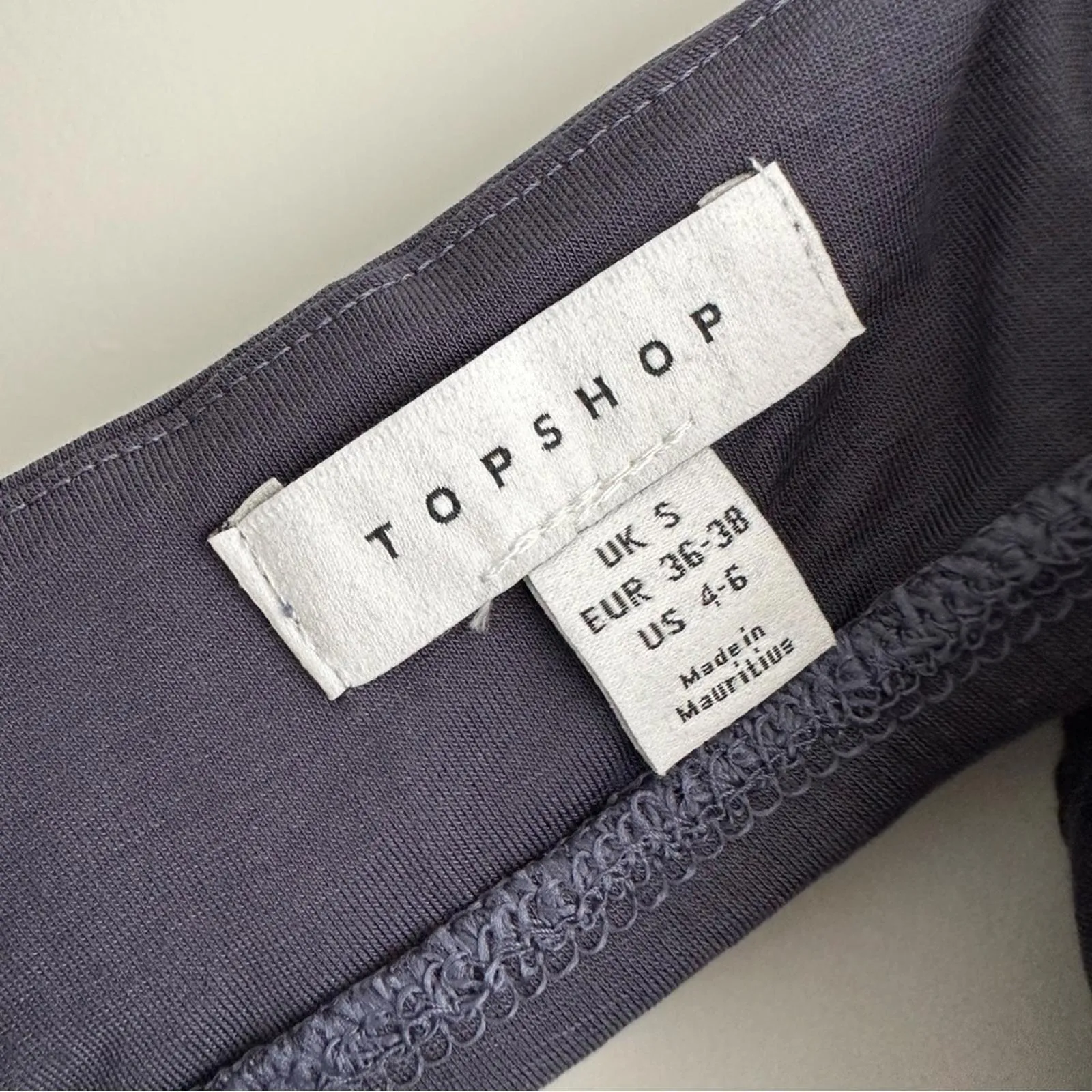 Topshop Semisheer One-Shoulder Top Gray NWT Small - Image 8