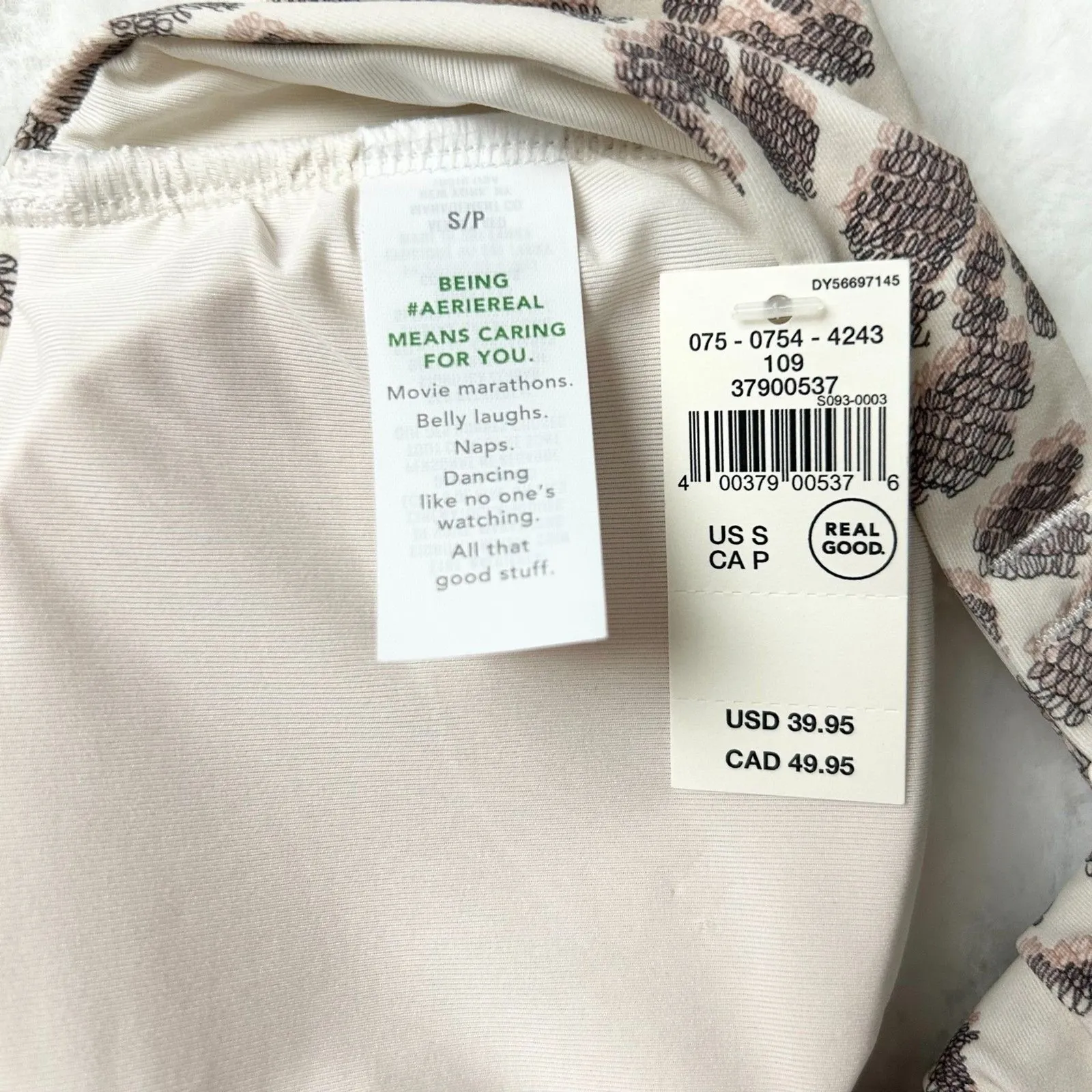 NEW Aerie Leopard Print Twist One Shoulder Bandeau Bikini Top Swimsuit Sz Small - Image 6