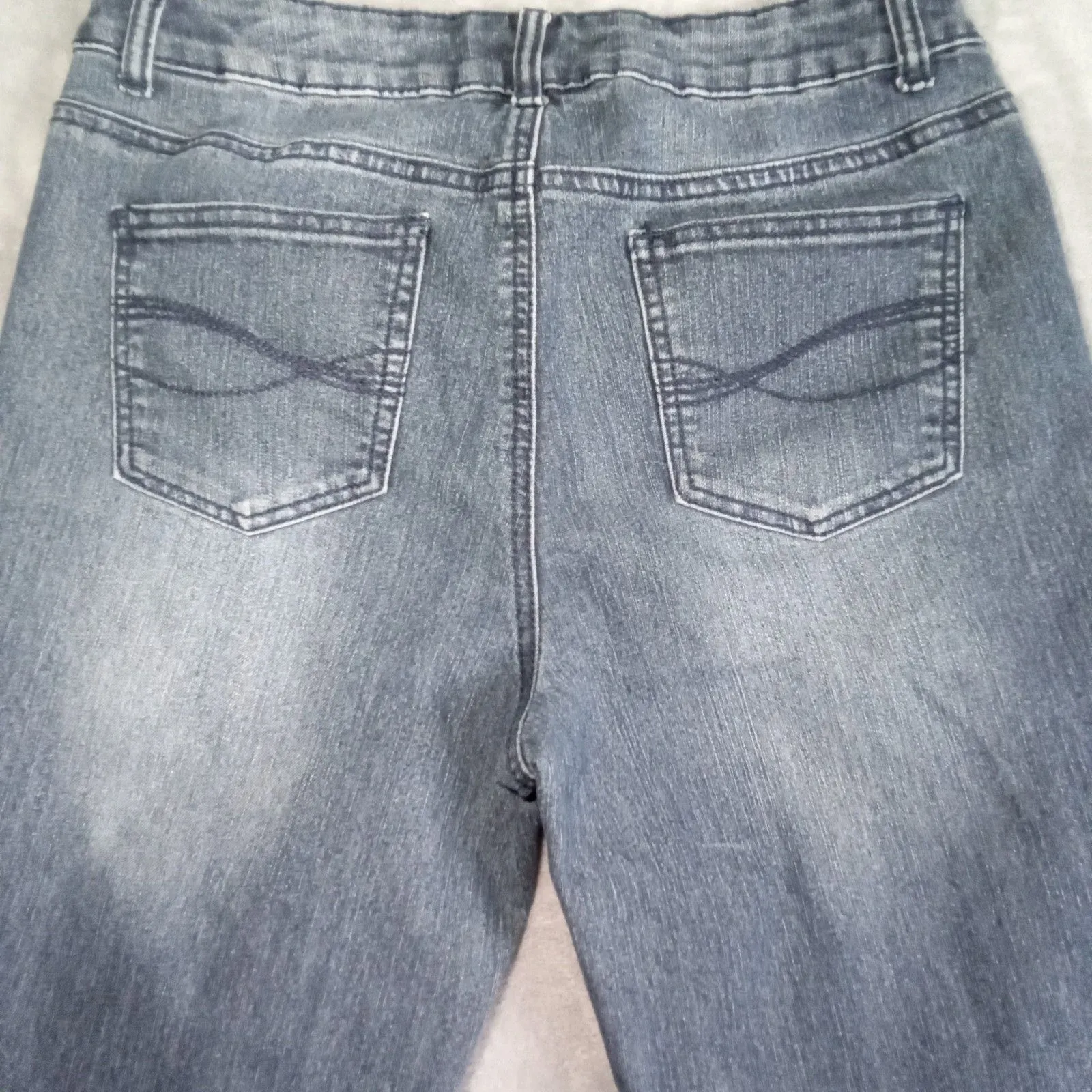 womans Relativity‎ blue denim jean capri size 10 - Image 10