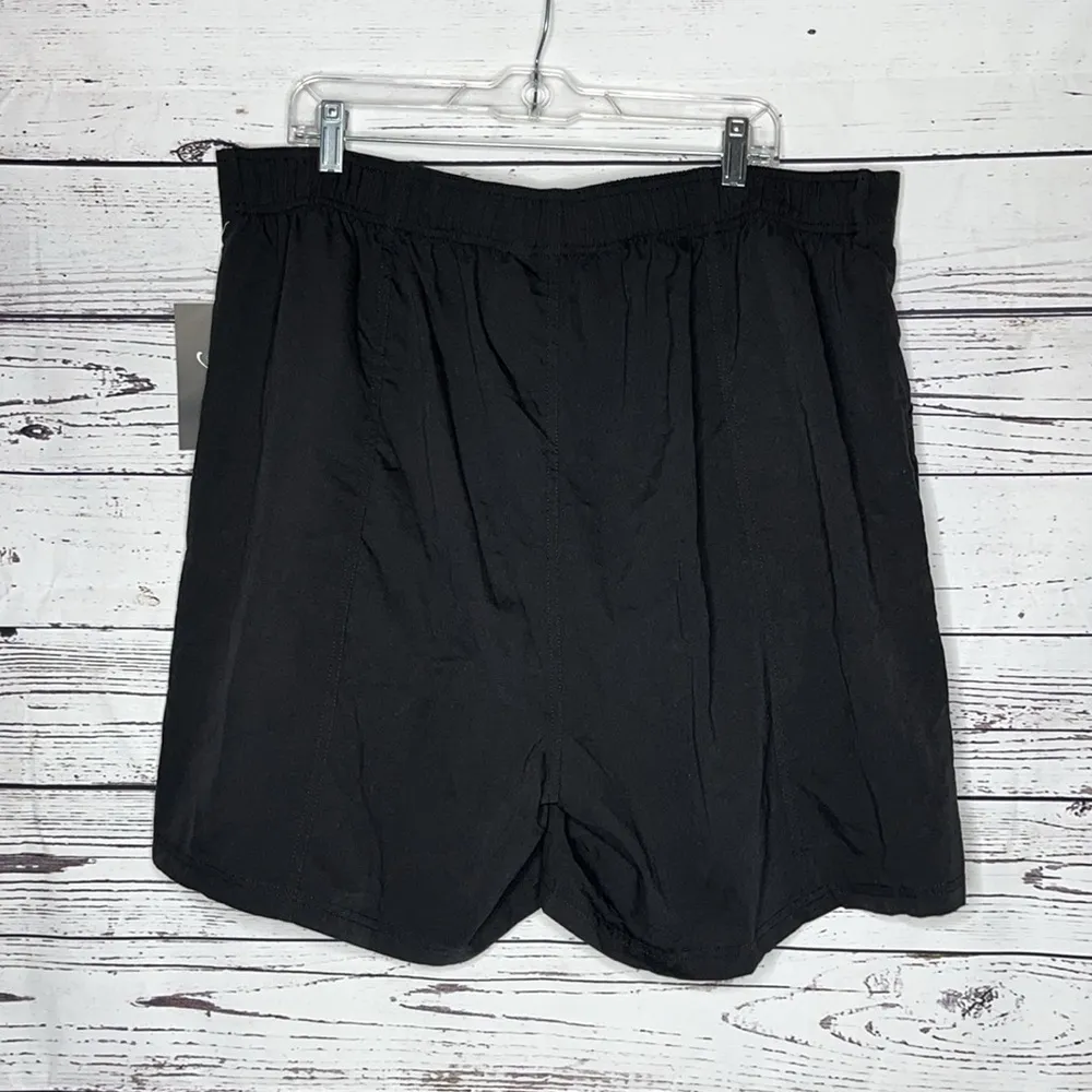 Maxine of Hollywood NWT Size 20W Black 5.5” Inseam Swim Shorts w/ Panty - Image 2