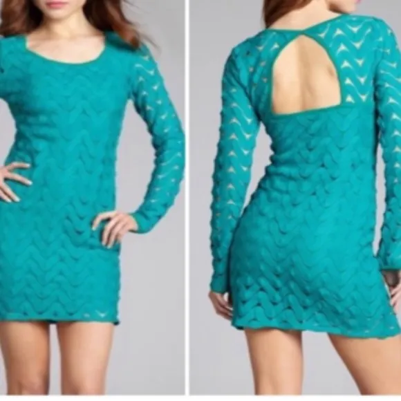 Free People
Green Wild Thing Emerald Crochet Bodycon Keyhole Night Out D… - Image 2