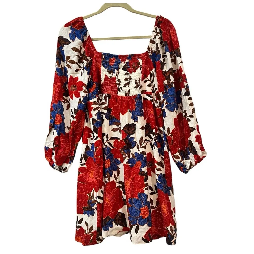 MAURICES Floral Sweetheart Babydoll Mini long sleeve Dress size Medium NWT - Image 3