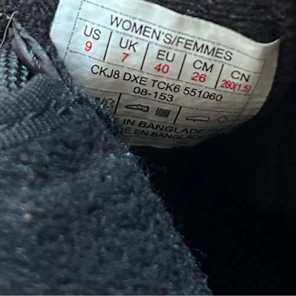 The North Face Thermo Ball Lace Waterproof Black Black Pink Winter Boots Size 9 - Image 8