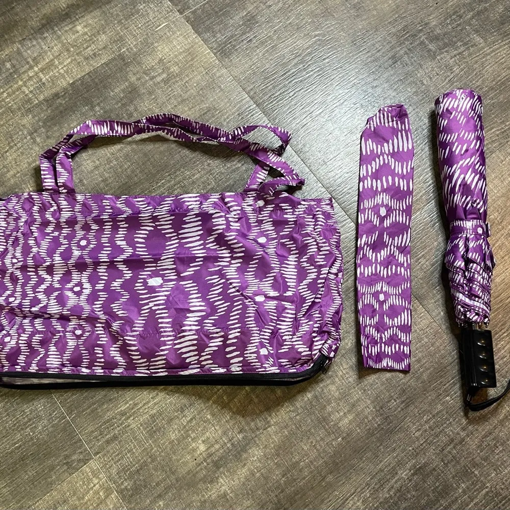 🐱NWOT Umbrella And Tote Set Purple - Image 3