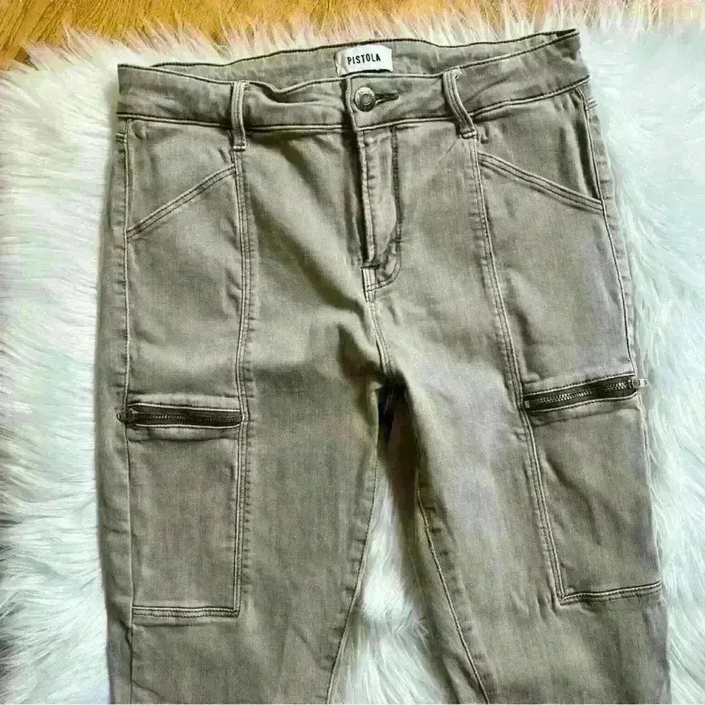 Pistola Hannah Cargo Skinny Pant 29 Khaki Tan - Image 2