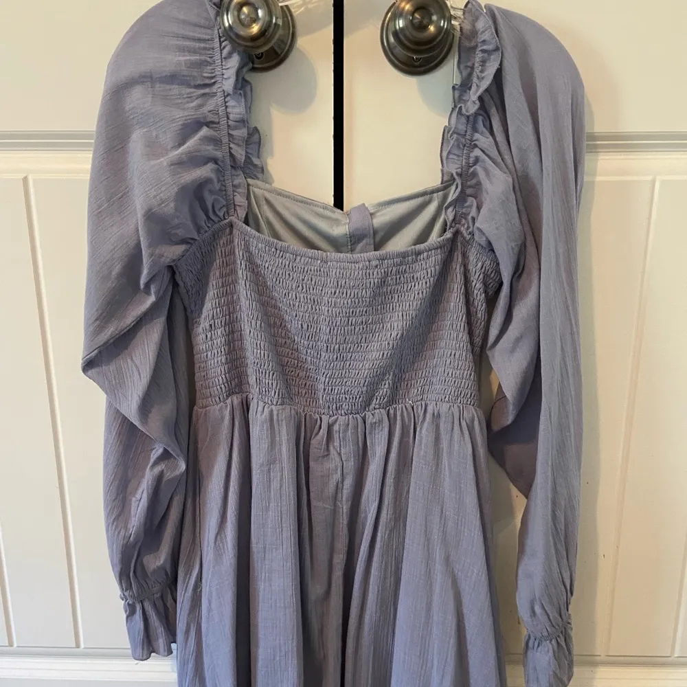 linen blue dress (size medium) - Image 2