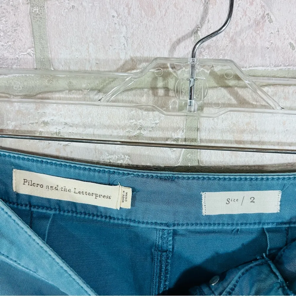 Anthropologie Pilcro Chino Pencil Skirt in Sky Blue Size 2 - Image 8