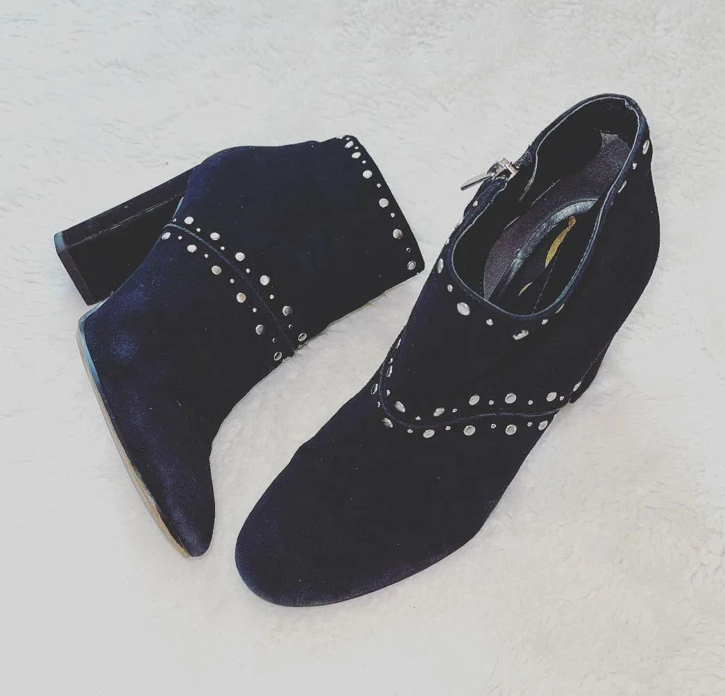 Chandler Black Studded Block Booties - Image 3