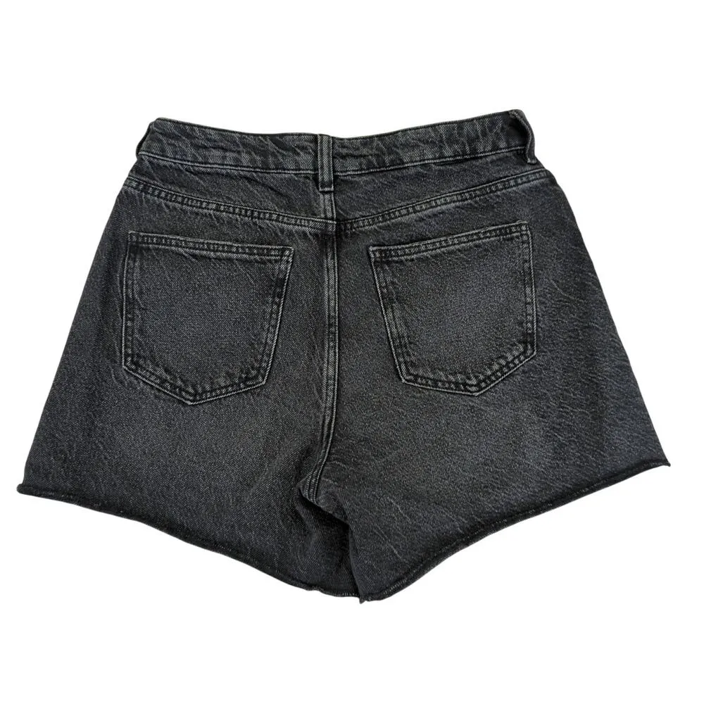 PacSun Mom Short Jean Denim Shorts High-rise Women's 28 Black Wash Rigid Cotton - Image 2