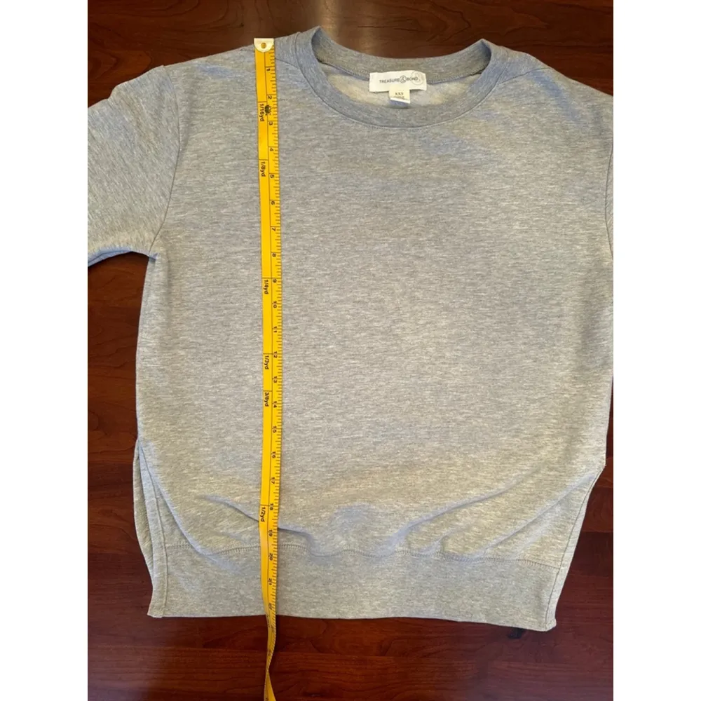 NWT Treasure & Bond XXS (oversized) Gray Lightweight Crewneck Sweater - Image 13