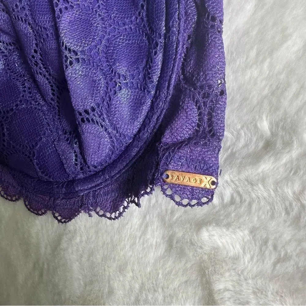 Savage x Fenty Mod on the Moon Fashion Bra Purple Size 34D - Image 3