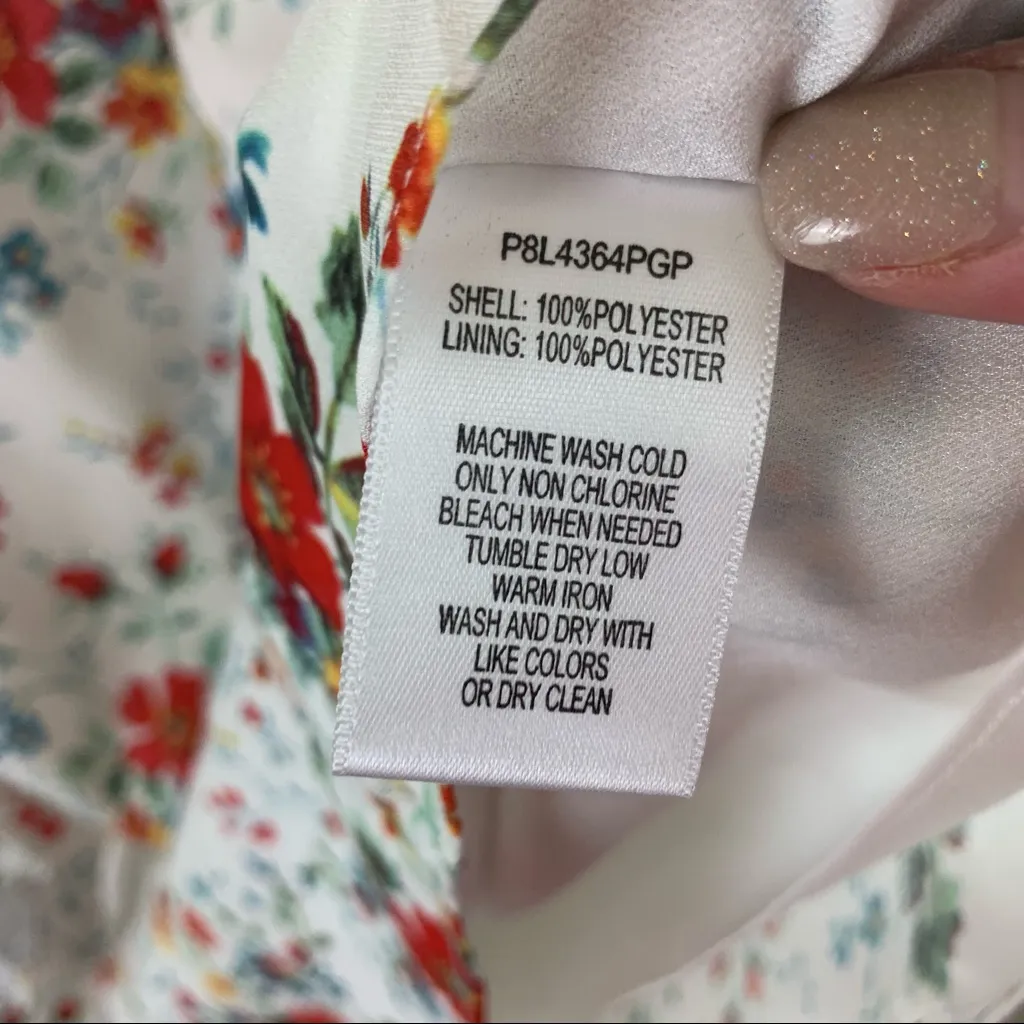 Parker Cold Shoulder Ruffle Mini Dress Size XS White Floral NWT - Image 5