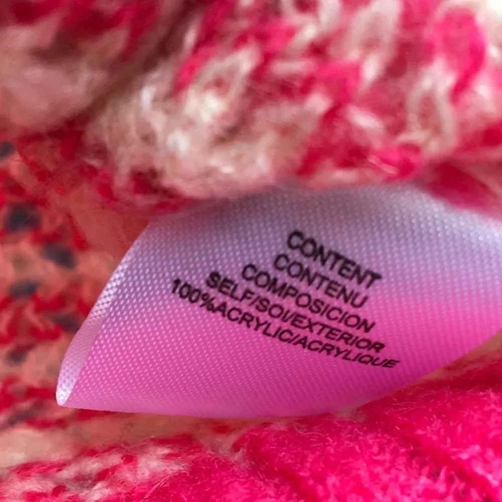 WAYF Nordstrom Open Knit Pullover Sweater Pink White Winter Fall Autumn NWT M - Image 4