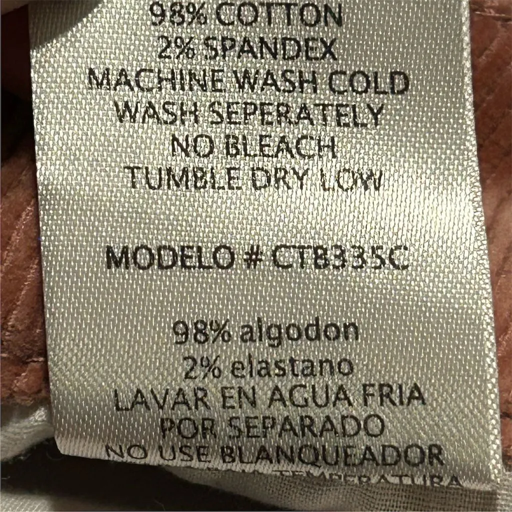 Black Label Women's High Waist Skinny Corduroy Pants Pink Waist 32 Size 13 - Image 14