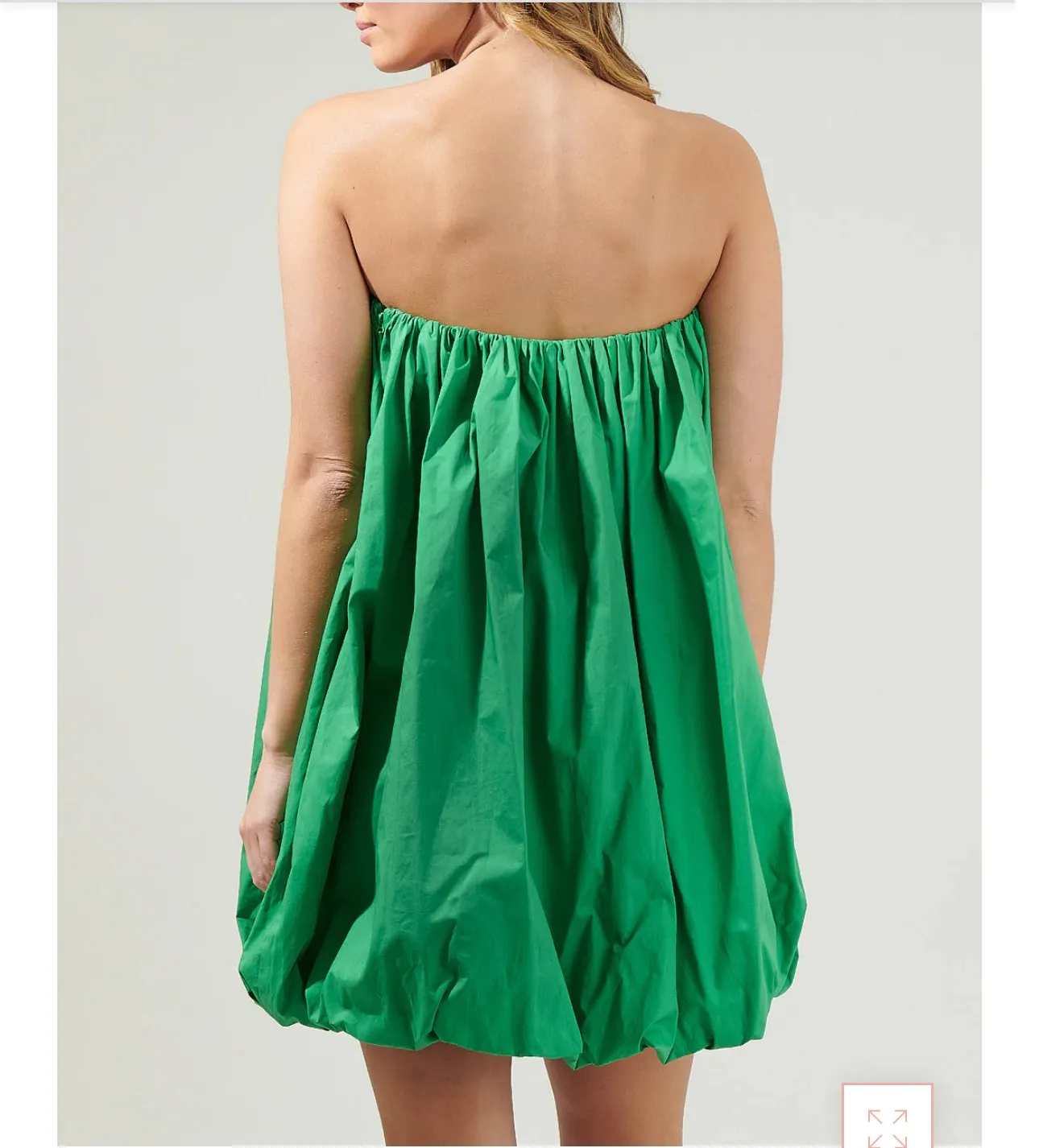Strapless Bubble Mini Dress - Image 4
